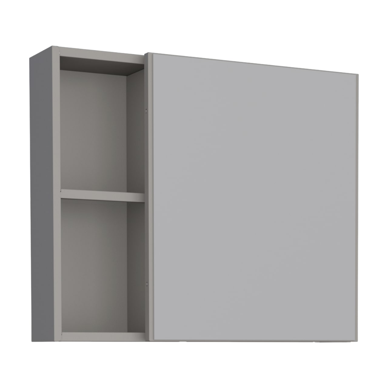 COZIMAX - ESPELHEIRA PARA BANHEIRO EM A�O AMEIXA 60CM CINZA